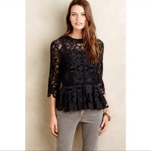 Anthropologie Tops - Anthropologie HD in Paris black nautical top sz 8